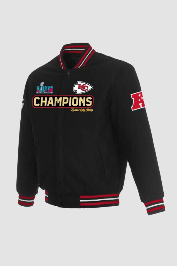 KC Chiefs Super Bowl LVII Champions Reversible Wool Varsity Jacket