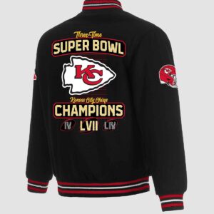 KC Chiefs Super Bowl LVII Champions Reversible Wool Varsity Jacket