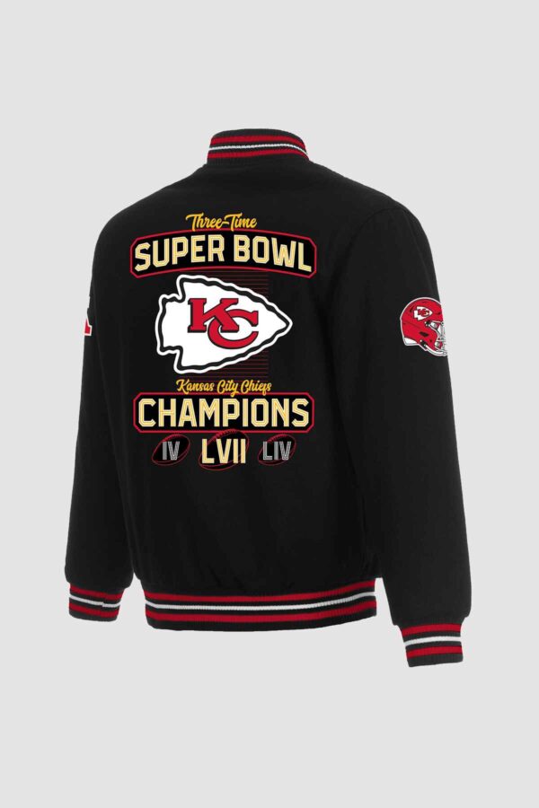 KC Chiefs Super Bowl LVII Champions Reversible Wool Varsity Jacket