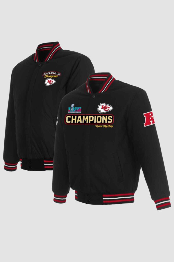 KC Chiefs Super Bowl LVII Champions Reversible Wool Varsity Jacket