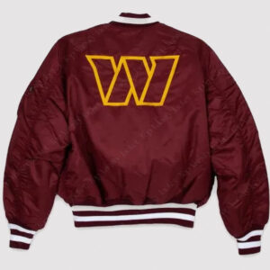 Washington Commanders MA 1 Alpha Industries Varsity Jacket