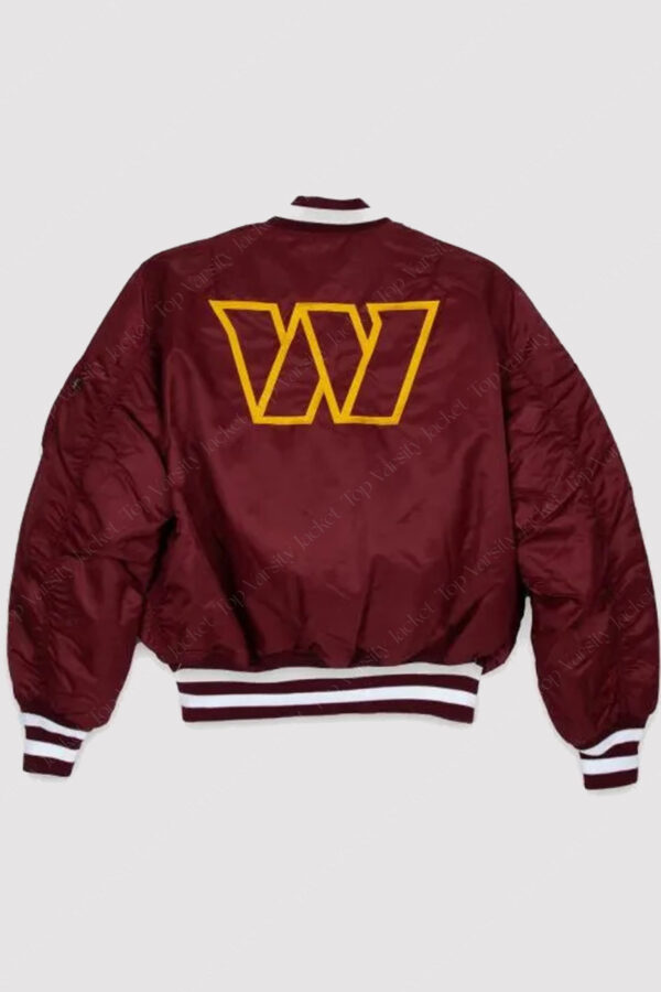 Washington Commanders MA 1 Alpha Industries Varsity Jacket