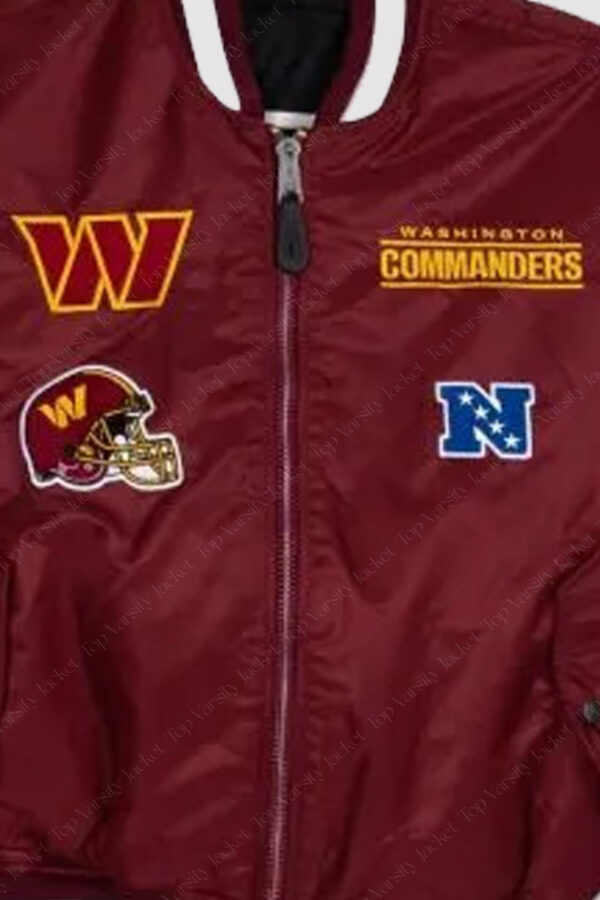 Washington Commanders MA 1 Alpha Industries Varsity Jacket