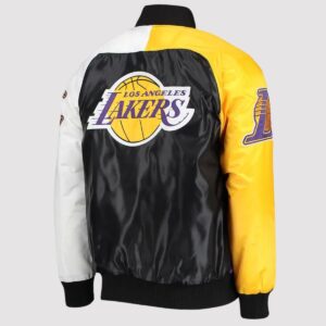 Los Angeles Lakers Tricolor Satin Varsity Jacket