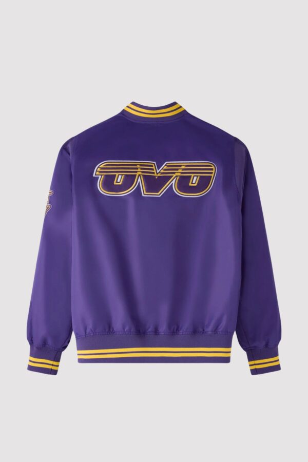 OVO X NBA Los Angeles Lakers Purple Varsity Jacket