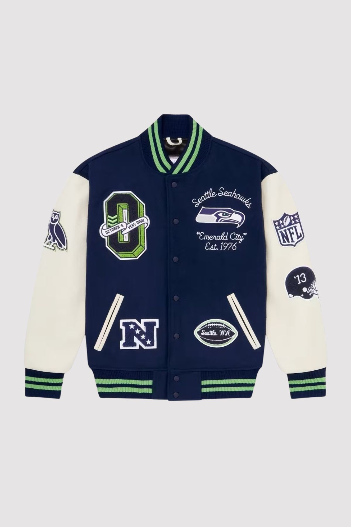 OVO x NFL Seattle Seahawks Varsity Jacket