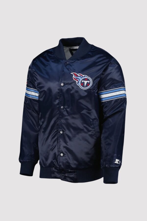 Tennessee Titans Team Players Satin Varsity Navy Jacket