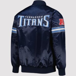 Tennessee Titans Team Players Satin Varsity Navy Jacket