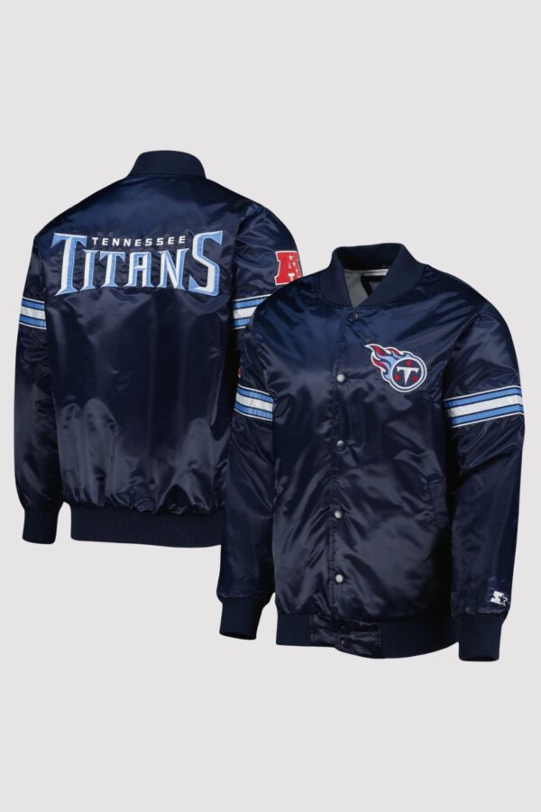 Tennessee Titans Team Players Satin Varsity Navy Jacket